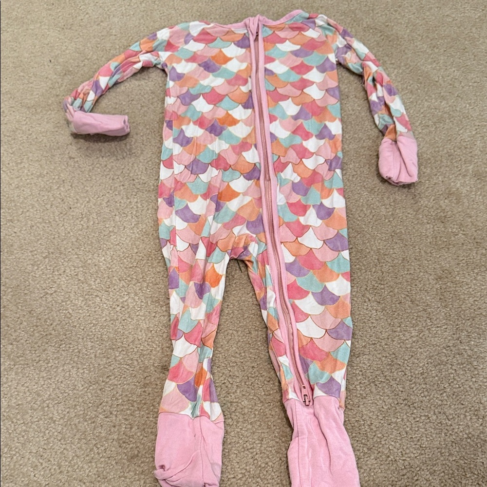 Little sleepies mermaid scales zippie